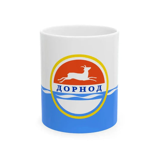 Mn flag dornod aimag 2001 (Mongolia) White Coffee Mug 11oz - Go Mug Yourself