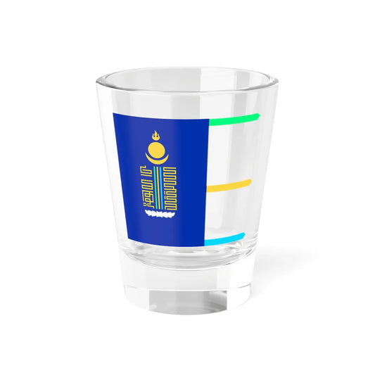 Mn flag Ovurhangai aymag (Mongolia) Shot Glass 1.5oz 1.5oz - Go Mug Yourself