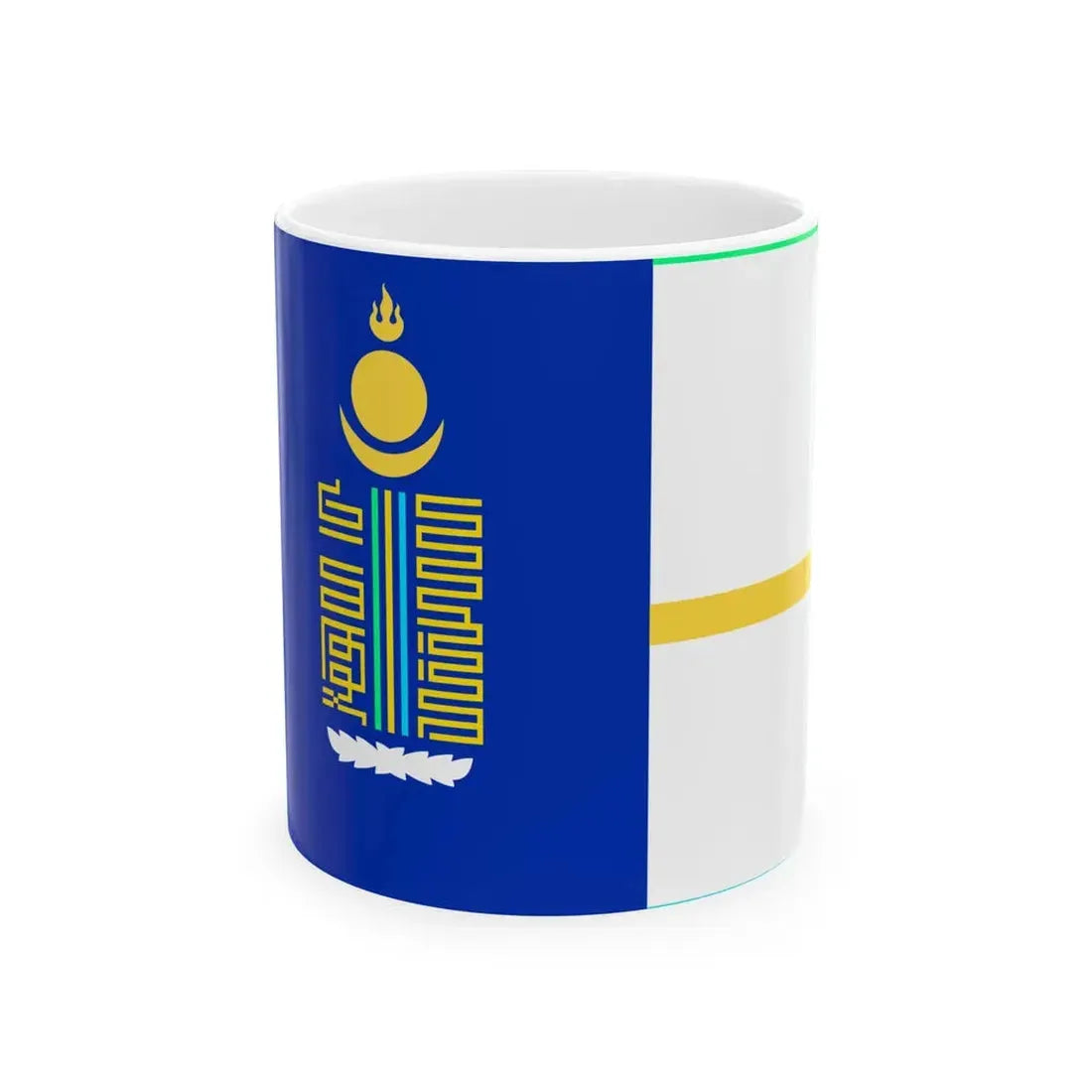 Mn flag Ovurhangai aymag (Mongolia) White Coffee Mug 11oz - Go Mug Yourself