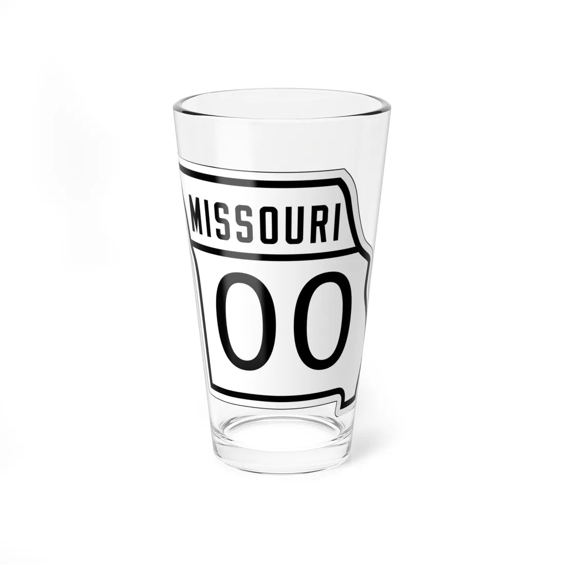MO-00 1926 template (Missouri) (Road Sign) Pint Glass 16oz 16oz - Go Mug Yourself