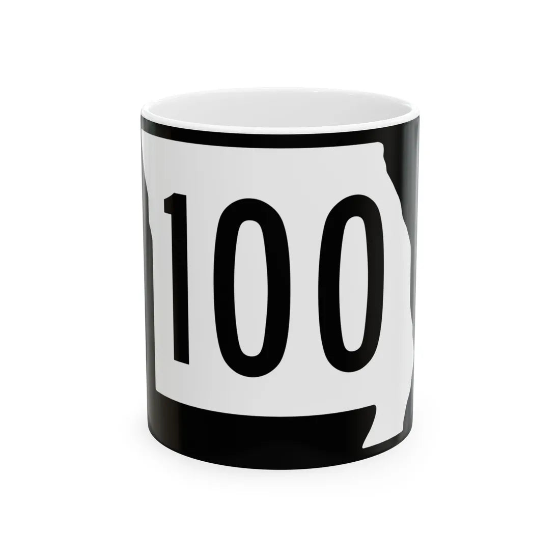 MO-100 (Missouri) (Road Sign) White Coffee Mug 11oz - Go Mug Yourself