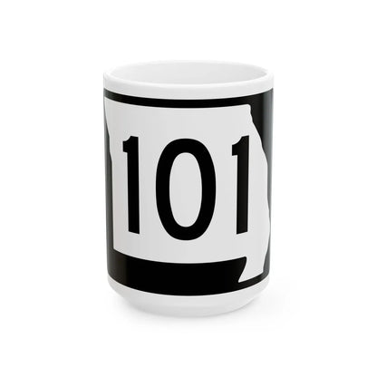 MO-101 (Missouri) (Road Sign) White Coffee Mug 15oz - Go Mug Yourself