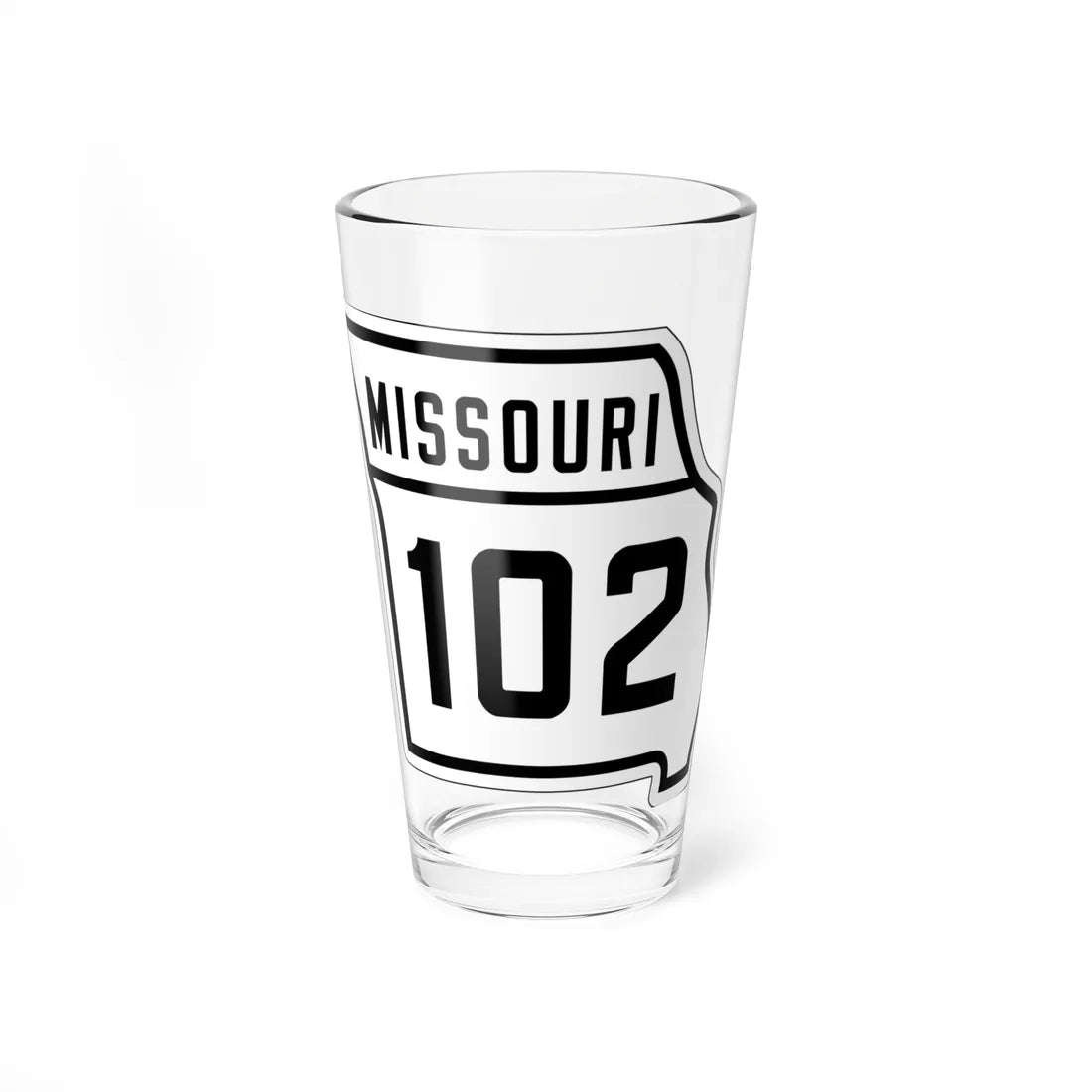 MO-102 1926 (Missouri) (Road Sign) Pint Glass 16oz 16oz - Go Mug Yourself