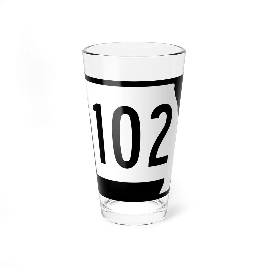 MO-102 (Missouri) (Road Sign) Pint Glass 16oz 16oz - Go Mug Yourself