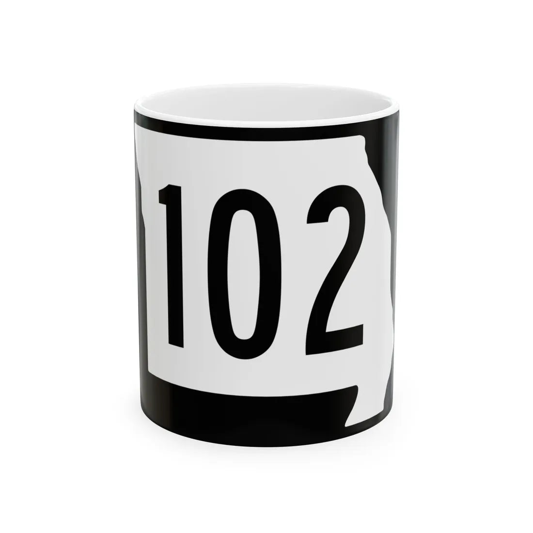 MO-102 (Missouri) (Road Sign) White Coffee Mug 11oz - Go Mug Yourself
