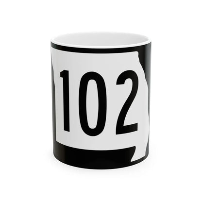 MO-102 (Missouri) (Road Sign) White Coffee Mug 11oz - Go Mug Yourself