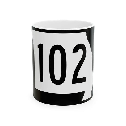 MO-102 (Missouri) (Road Sign) White Coffee Mug 11oz - Go Mug Yourself