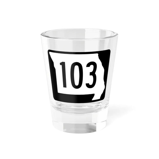 MO-103 (Missouri) (Road Sign) Shot Glass 1.5oz 1.5oz - Go Mug Yourself