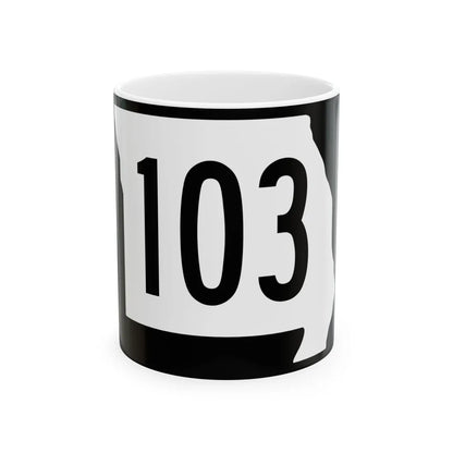MO-103 (Missouri) (Road Sign) White Coffee Mug 11oz - Go Mug Yourself