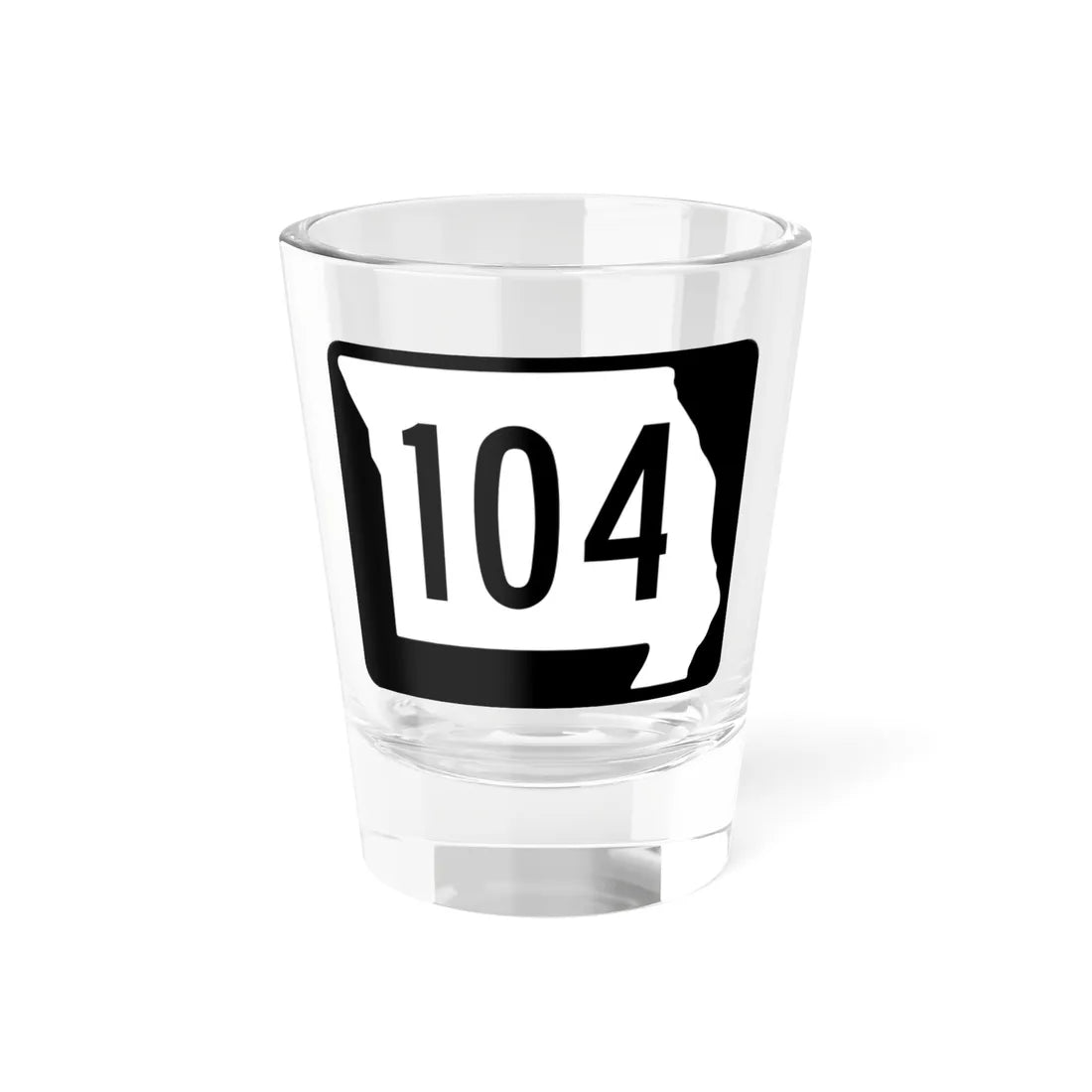 MO-104 (Missouri) (Road Sign) Shot Glass 1.5oz 1.5oz - Go Mug Yourself