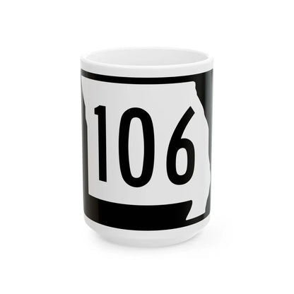 MO-106 (Missouri) (Road Sign) White Coffee Mug 15oz - Go Mug Yourself