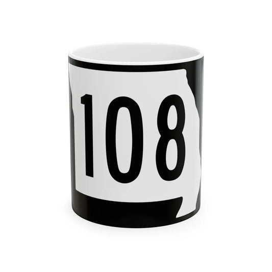 MO-108 (Missouri) (Road Sign) White Coffee Mug 11oz - Go Mug Yourself