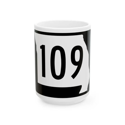 MO-109 (Missouri) (Road Sign) White Coffee Mug 15oz - Go Mug Yourself