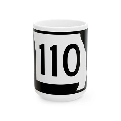 MO-110 (Missouri) (Road Sign) White Coffee Mug 15oz - Go Mug Yourself