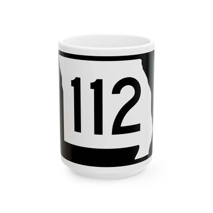MO-112 (Missouri) (Road Sign) White Coffee Mug 15oz - Go Mug Yourself