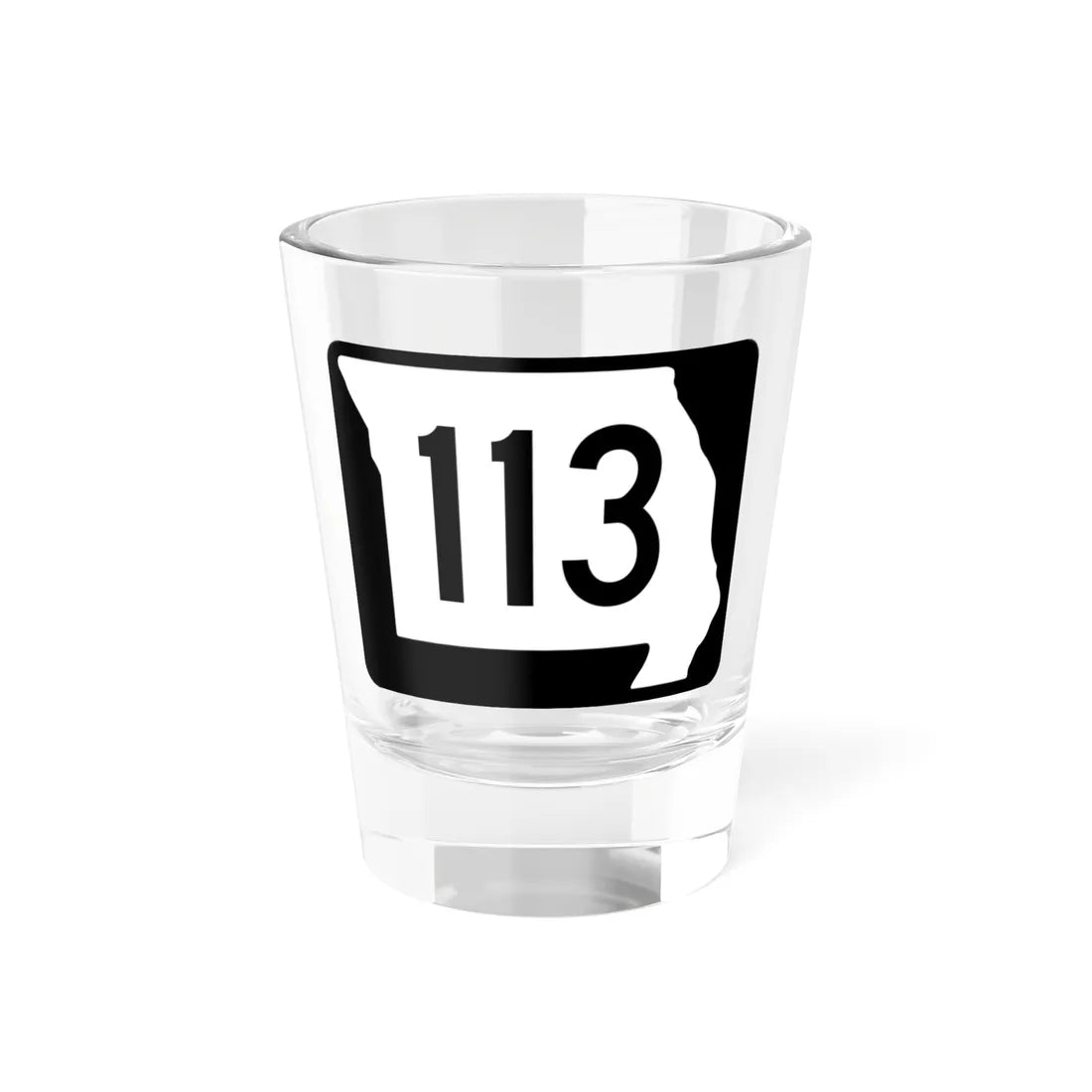 MO-113 (Missouri) (Road Sign) Shot Glass 1.5oz 1.5oz - Go Mug Yourself