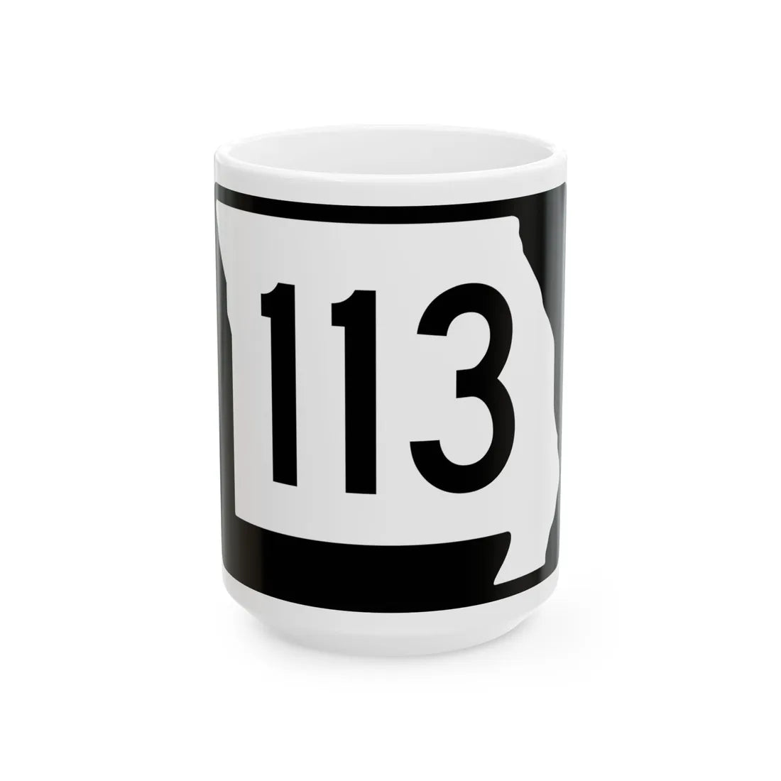MO-113 (Missouri) (Road Sign) White Coffee Mug 15oz - Go Mug Yourself