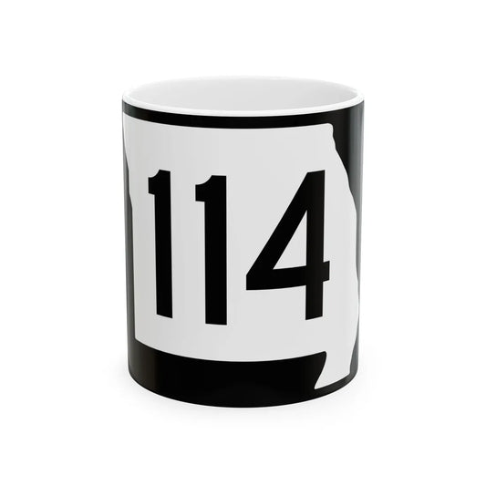 MO-114 (Missouri) (Road Sign) White Coffee Mug 11oz - Go Mug Yourself