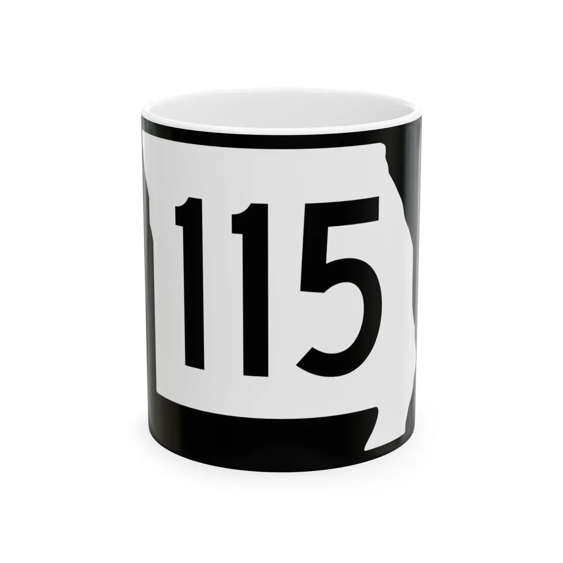 MO-115 (Missouri) (Road Sign) White Coffee Mug 11oz - Go Mug Yourself