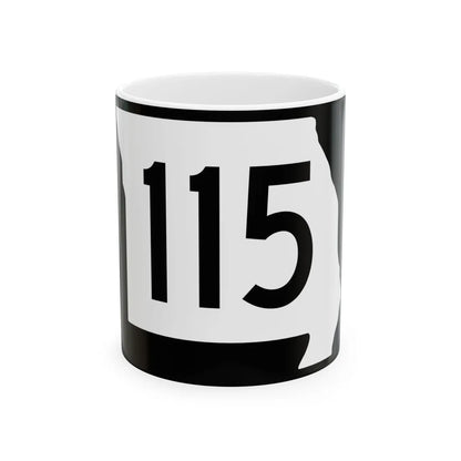 MO-115 (Missouri) (Road Sign) White Coffee Mug 11oz - Go Mug Yourself