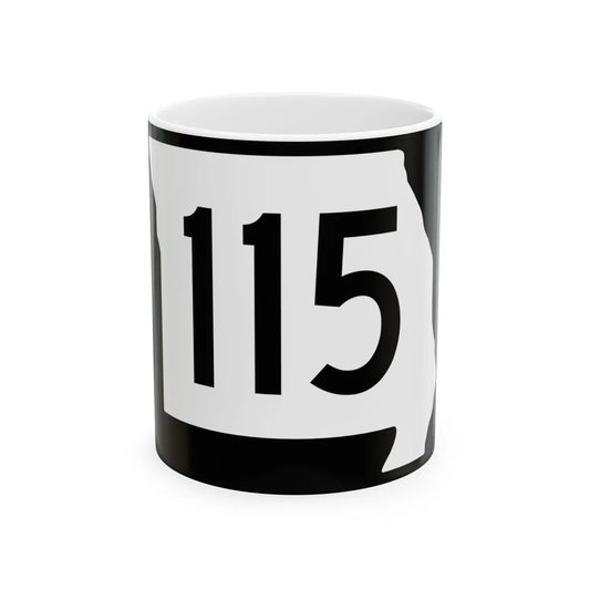 MO-115 (Missouri) (Road Sign) White Coffee Mug 11oz - Go Mug Yourself