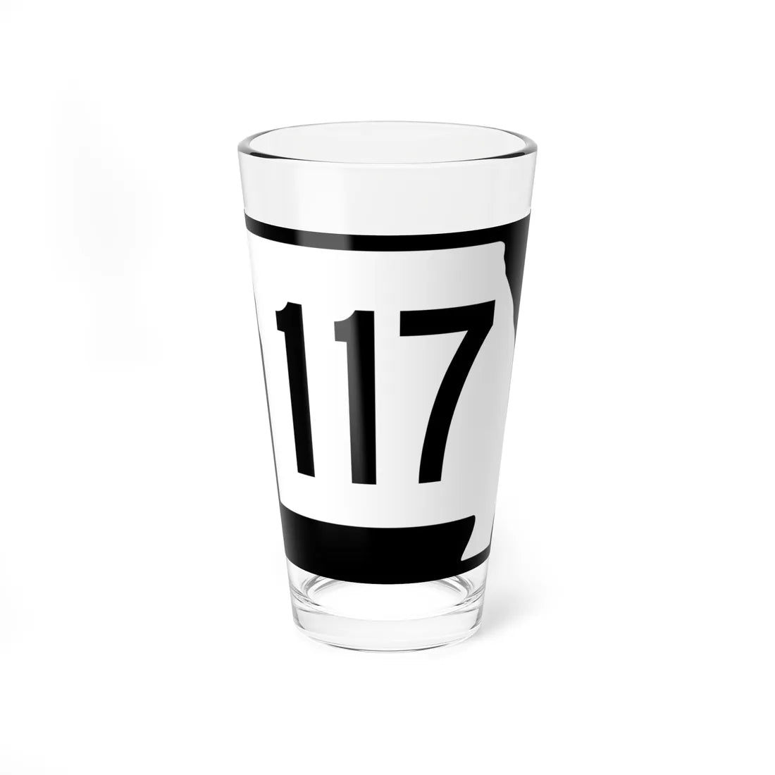 MO-117 (Missouri) (Road Sign) Pint Glass 16oz 16oz - Go Mug Yourself