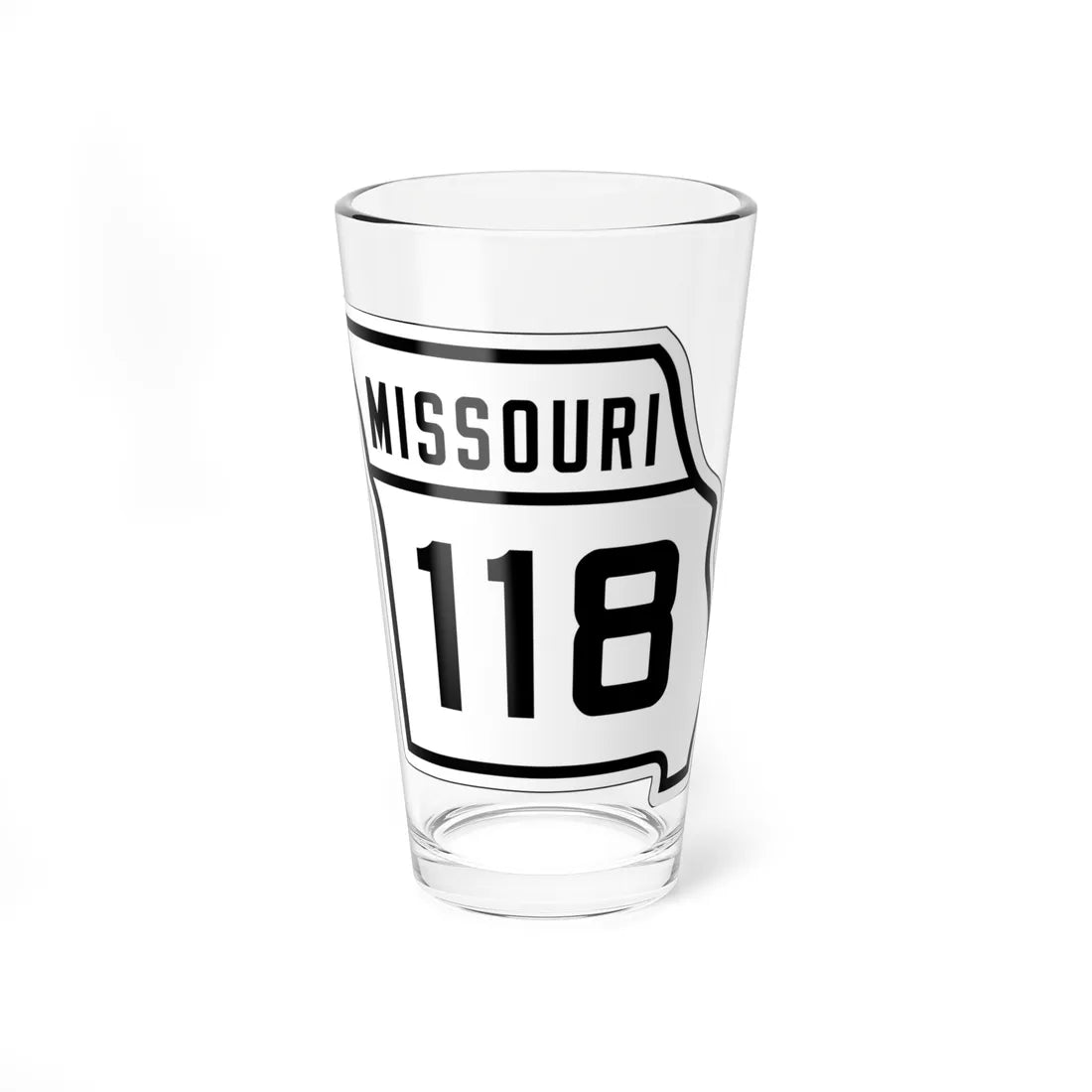 MO-118 1926 (Missouri) (Road Sign) Pint Glass 16oz 16oz - Go Mug Yourself
