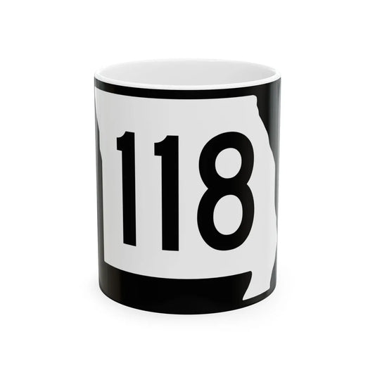MO-118 (Missouri) (Road Sign) White Coffee Mug 11oz - Go Mug Yourself