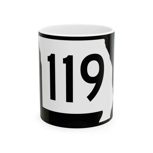 MO-119 (Missouri) (Road Sign) White Coffee Mug 11oz - Go Mug Yourself