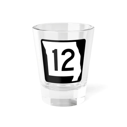MO-12 (Missouri) (Road Sign) Shot Glass 1.5oz 1.5oz - Go Mug Yourself