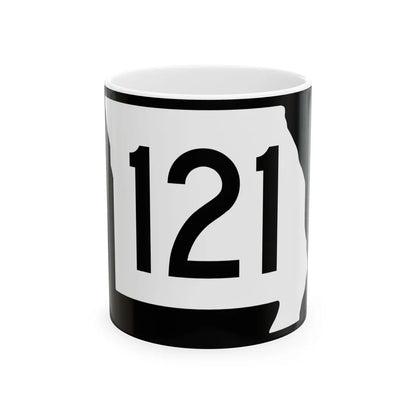MO-121 (Missouri) (Road Sign) White Coffee Mug 11oz - Go Mug Yourself