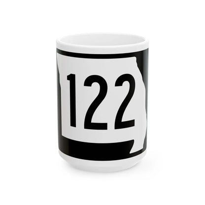 MO-122 (Missouri) (Road Sign) White Coffee Mug 15oz - Go Mug Yourself