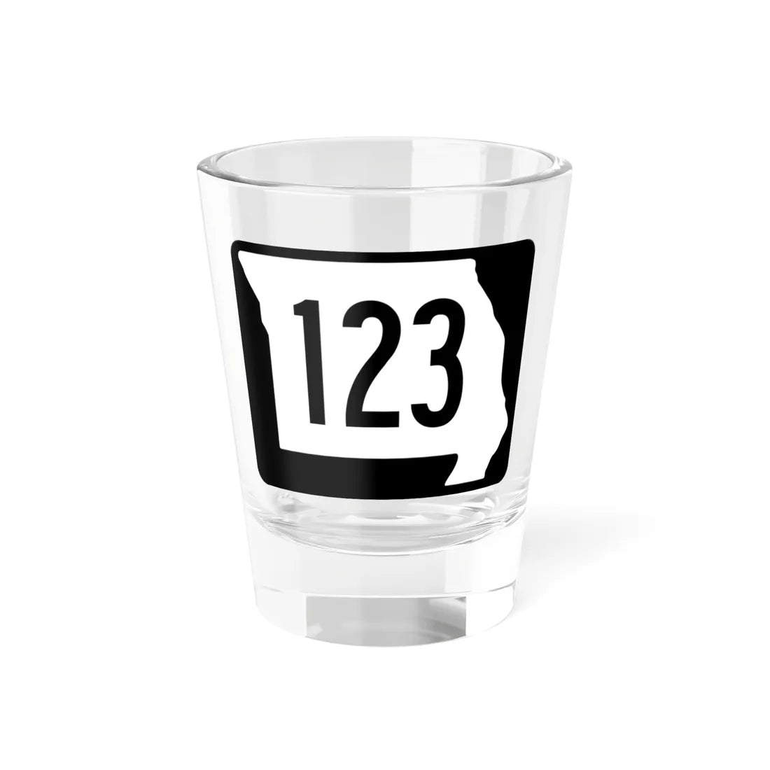 MO-123 (Missouri) (Road Sign) Shot Glass 1.5oz 1.5oz - Go Mug Yourself