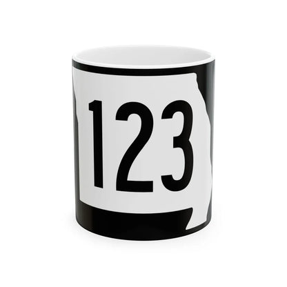 MO-123 (Missouri) (Road Sign) White Coffee Mug 11oz - Go Mug Yourself