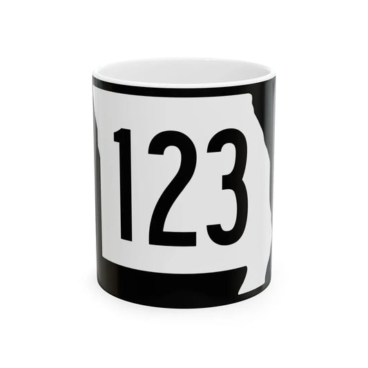MO-123 (Missouri) (Road Sign) White Coffee Mug 11oz - Go Mug Yourself