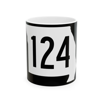 MO-124 (Missouri) (Road Sign) White Coffee Mug 11oz - Go Mug Yourself