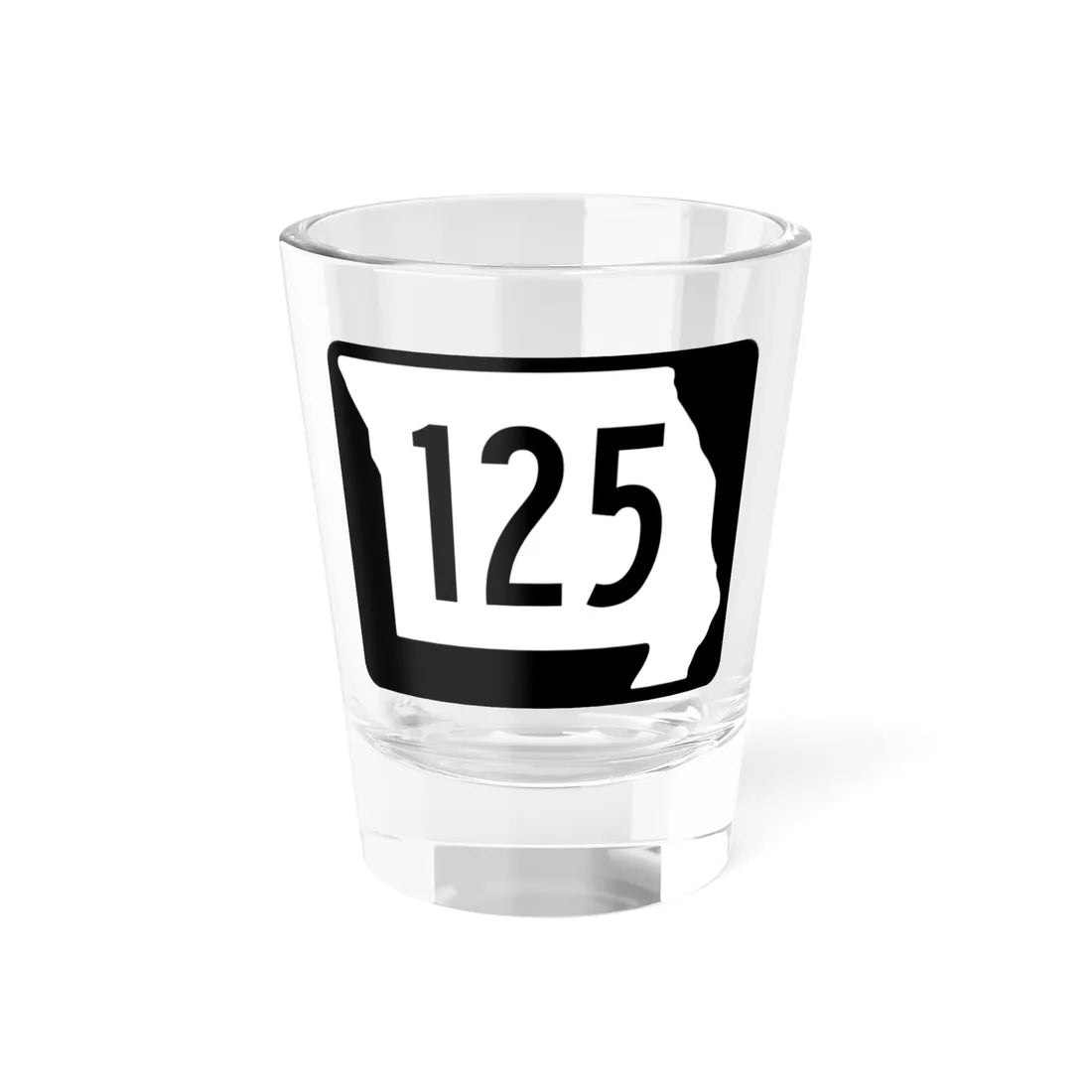 MO-125 (Missouri) (Road Sign) Shot Glass 1.5oz 1.5oz - Go Mug Yourself