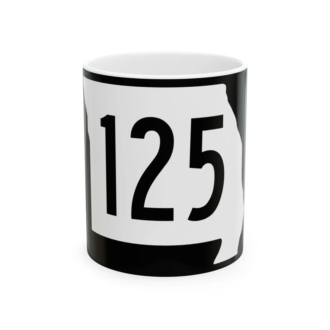 MO-125 (Missouri) (Road Sign) White Coffee Mug 11oz - Go Mug Yourself