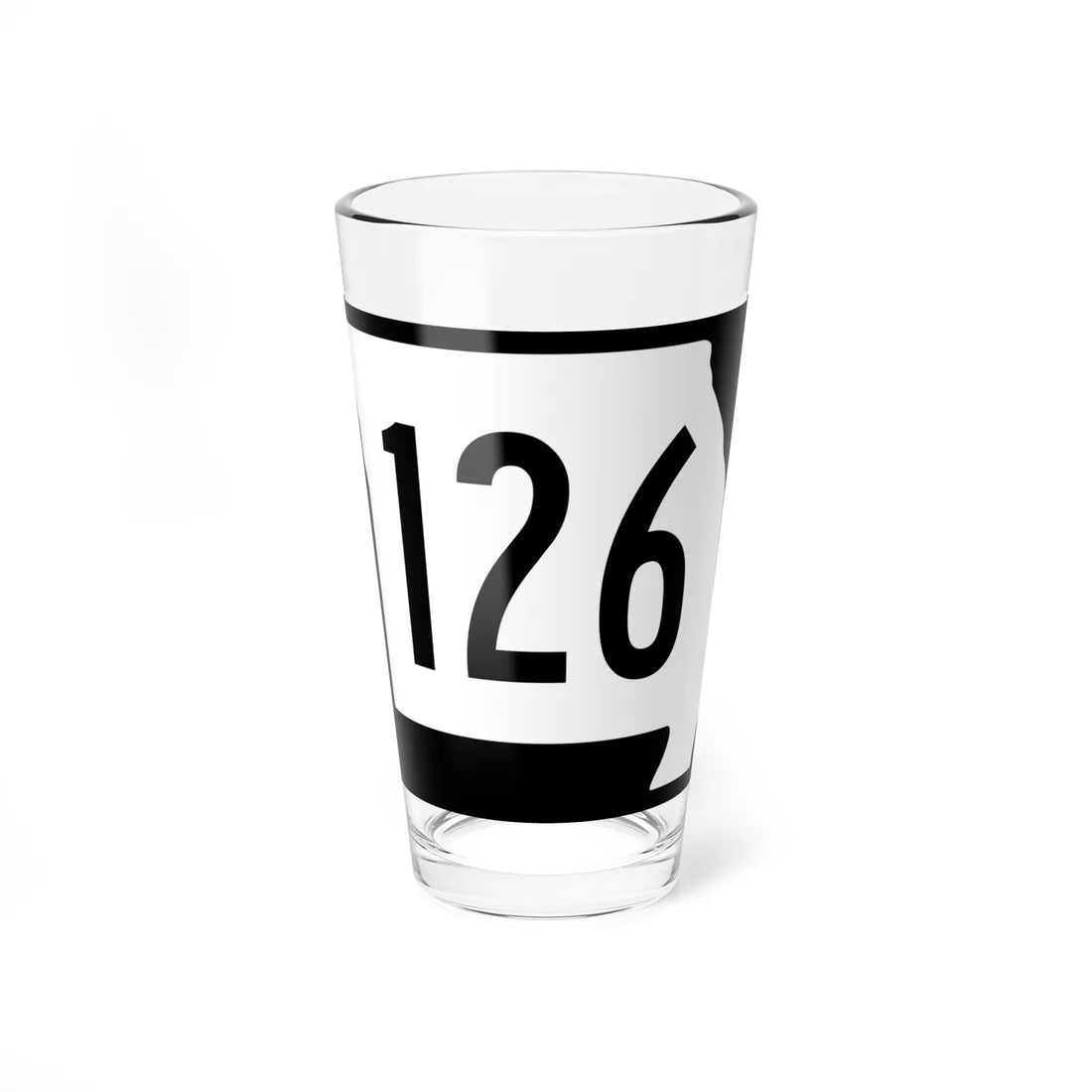 MO-126 (Missouri) (Road Sign) Pint Glass 16oz 16oz - Go Mug Yourself