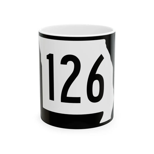 MO-126 (Missouri) (Road Sign) White Coffee Mug 11oz - Go Mug Yourself