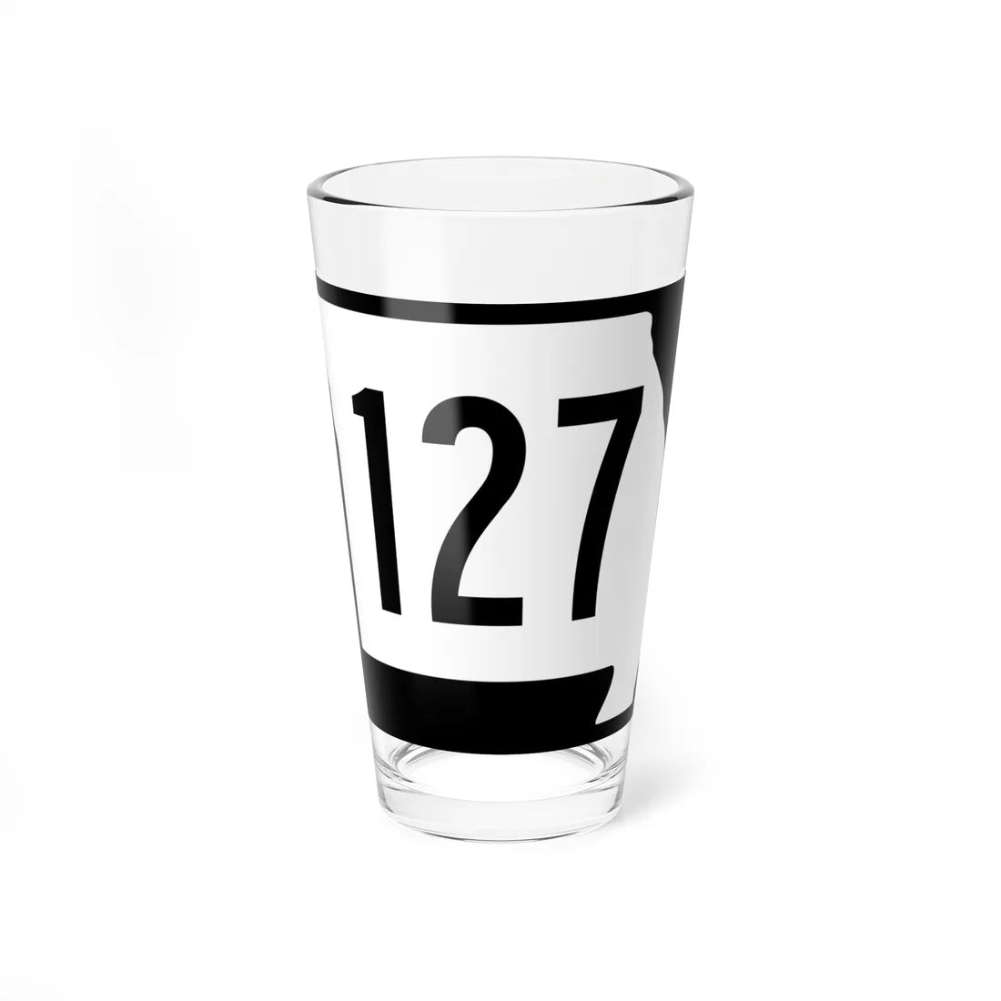 MO-127 (Missouri) (Road Sign) Pint Glass 16oz 16oz - Go Mug Yourself