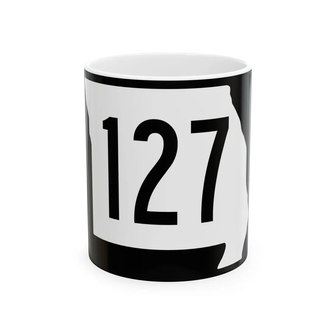 MO-127 (Missouri) (Road Sign) White Coffee Mug 11oz - Go Mug Yourself