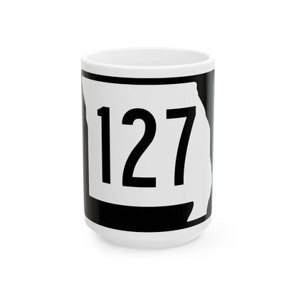 MO-127 (Missouri) (Road Sign) White Coffee Mug 15oz - Go Mug Yourself