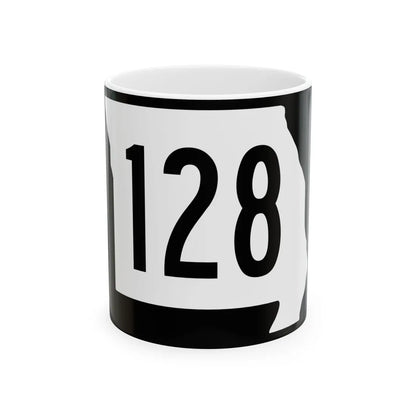MO-128 (Missouri) (Road Sign) White Coffee Mug 11oz - Go Mug Yourself