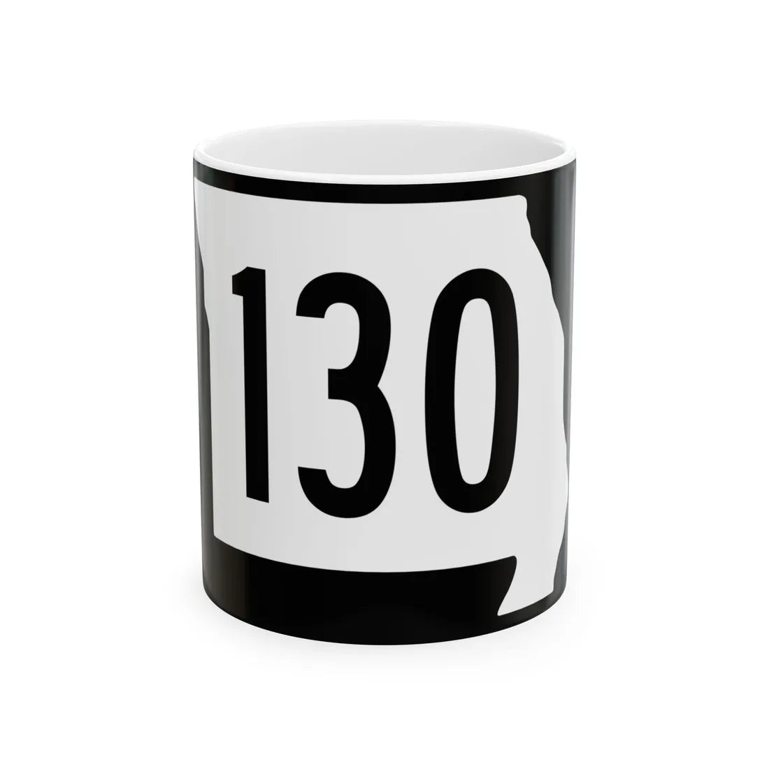 MO-130 (Missouri) (Road Sign) White Coffee Mug 11oz - Go Mug Yourself