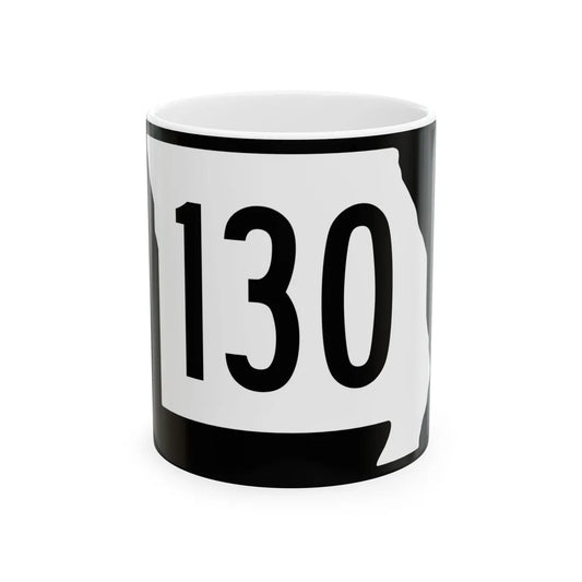 MO-130 (Missouri) (Road Sign) White Coffee Mug 11oz - Go Mug Yourself