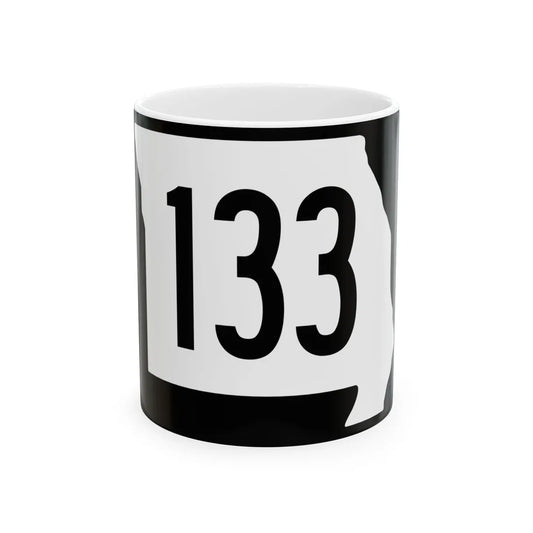 MO-133 (Missouri) (Road Sign) White Coffee Mug 11oz - Go Mug Yourself