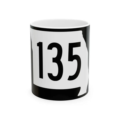 MO-135 (Missouri) (Road Sign) White Coffee Mug 11oz - Go Mug Yourself