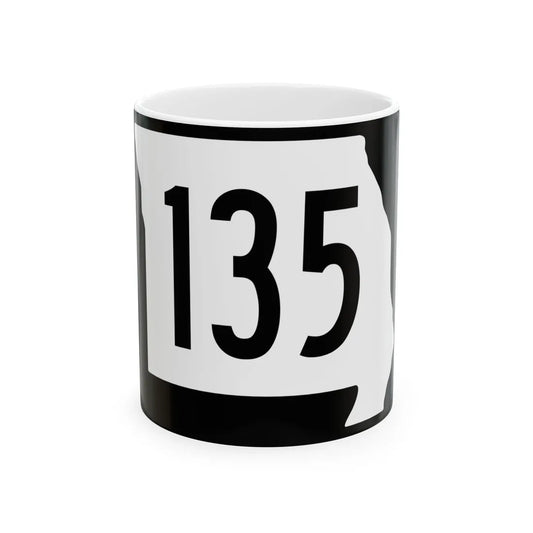 MO-135 (Missouri) (Road Sign) White Coffee Mug 11oz - Go Mug Yourself
