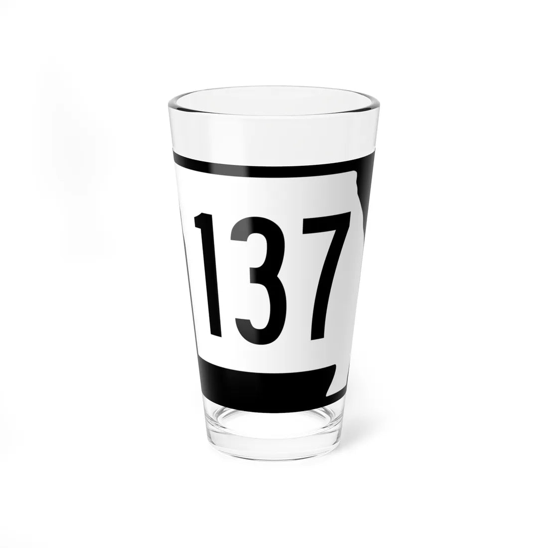 MO-137 (Missouri) (Road Sign) Pint Glass 16oz 16oz - Go Mug Yourself